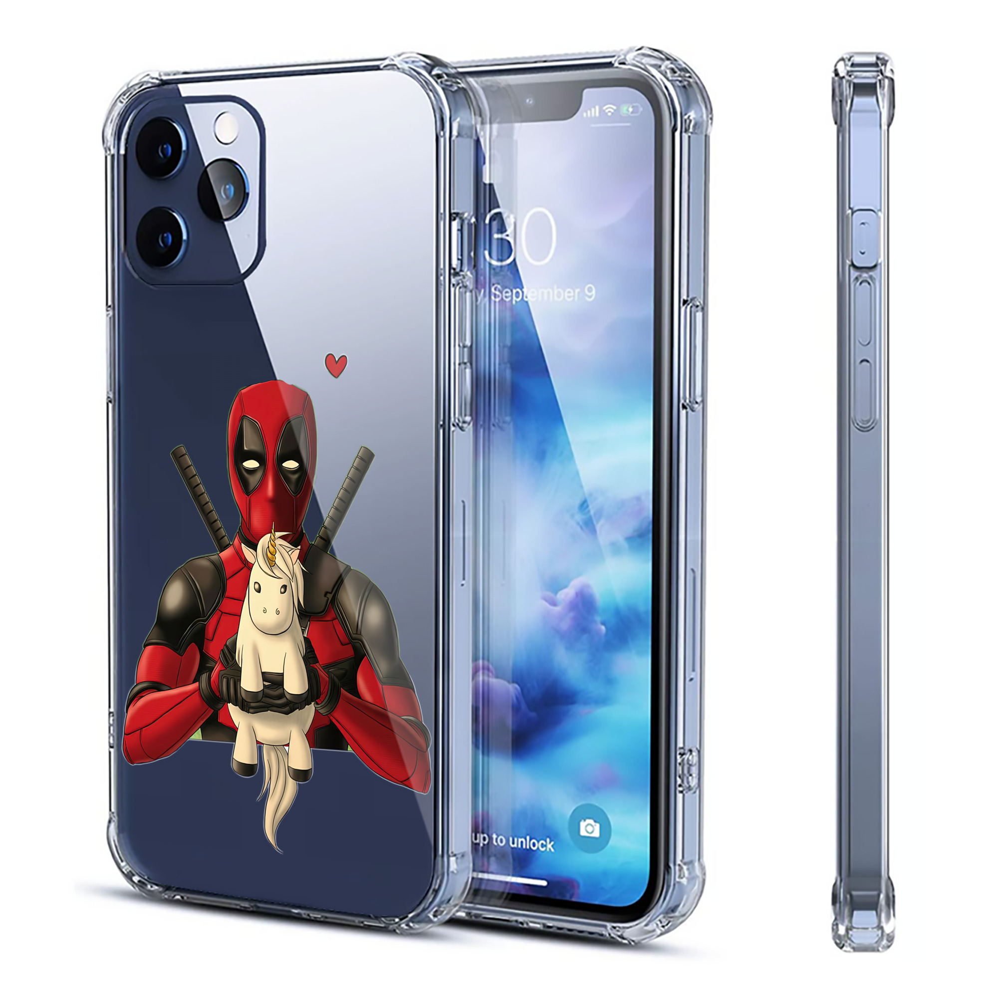 （画像用） Deadpool デッドプール 【iPhone 12シリーズ対応】透明スマホケース（クリアソフトケース）